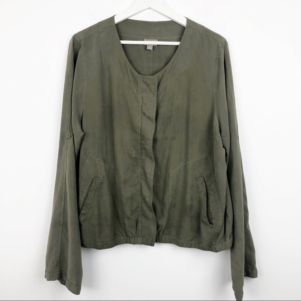 J. Jill Army Green Lightweight Jacket